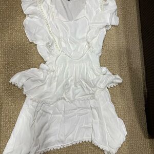 White Ruffled Dress
